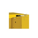 Justrite Sure-GripÂ® EX Compac Flammable Safety Cabinet, 15 Gallon, 1 Self-Close Door, Yellow