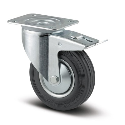 Swivel Castors with total lock 200 mm, Alpha, 3477DVJ200P63, TENTE