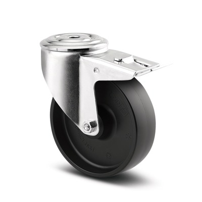 Swivel Castors with total lock 80 mm, Alpha, 3477POR080P30-13, TENTE