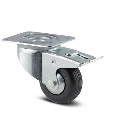 Swivel Castors with total lock 80 mm, Alpha, 3477UVH080P62, TENTE