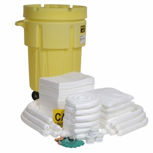 Oil-Only 95-Gallon Wheeled OverPack Salvage Drum Spill Kit,dia. 36" x 47" H  - #SPKO-95-WD - SPILLTECH