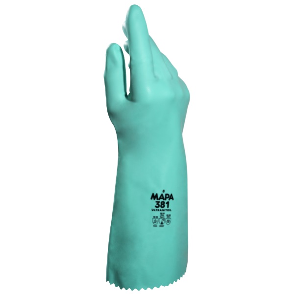 MAPA Ultranitril Gloves, Model 381, Green
