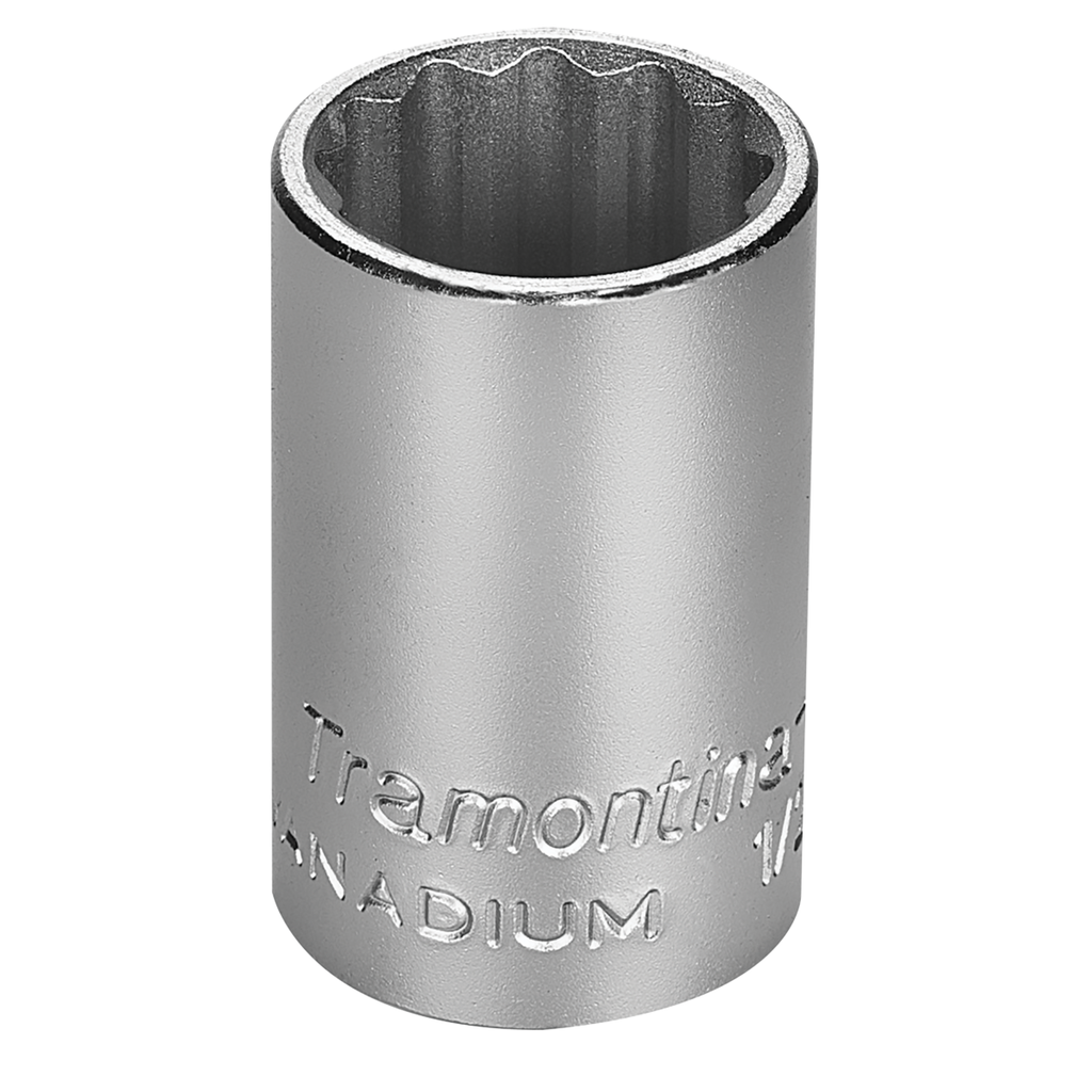 Tramontina PRO 17 mm Chrome Vanadium Steel 12 Point Socket - 1/2" Square Drive,44833017, TRAMONTINA