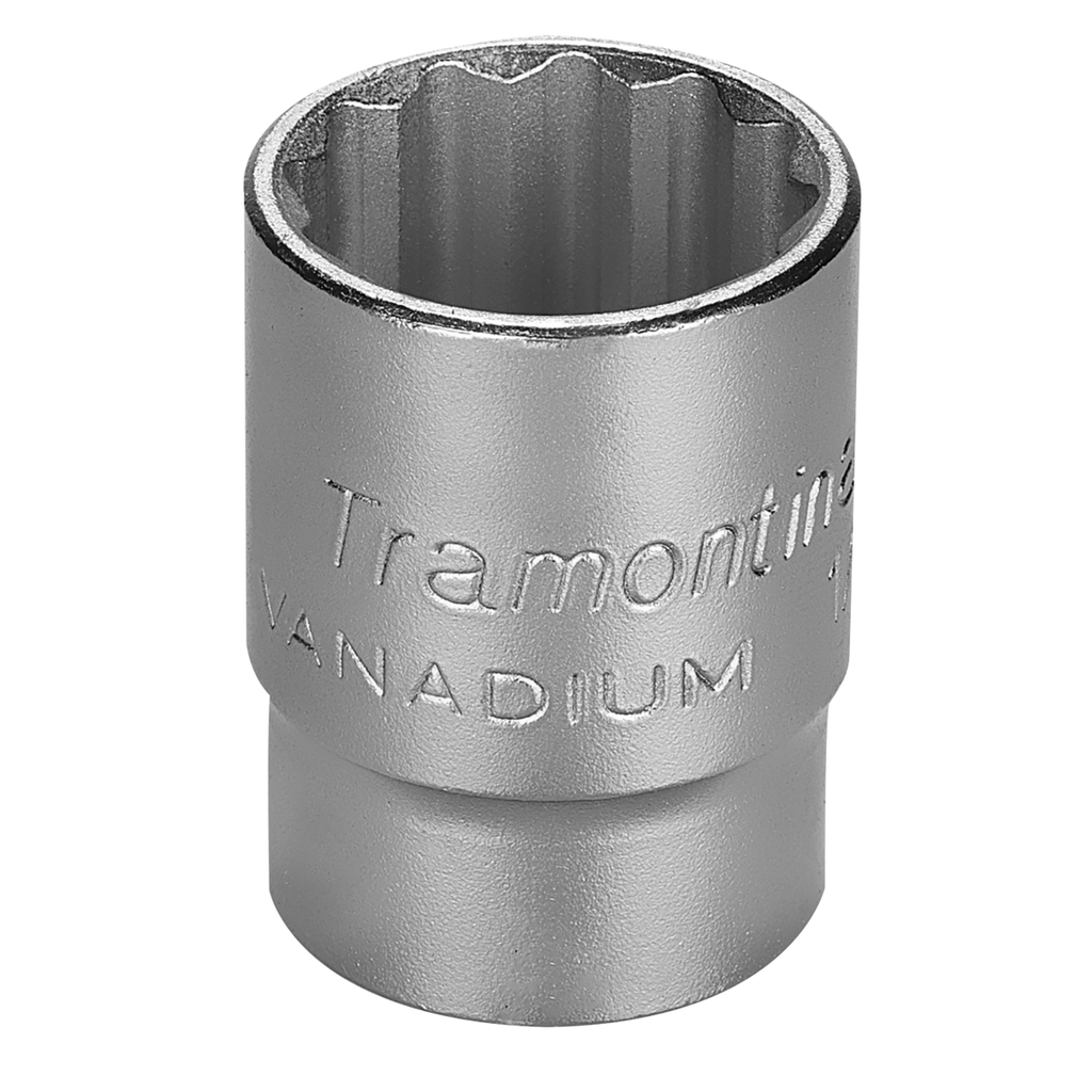 Tramontina PRO 24 mm Chrome Vanadium Steel 12 Point Socket - 1/2" Square Drive,44833024, TRAMONTINA