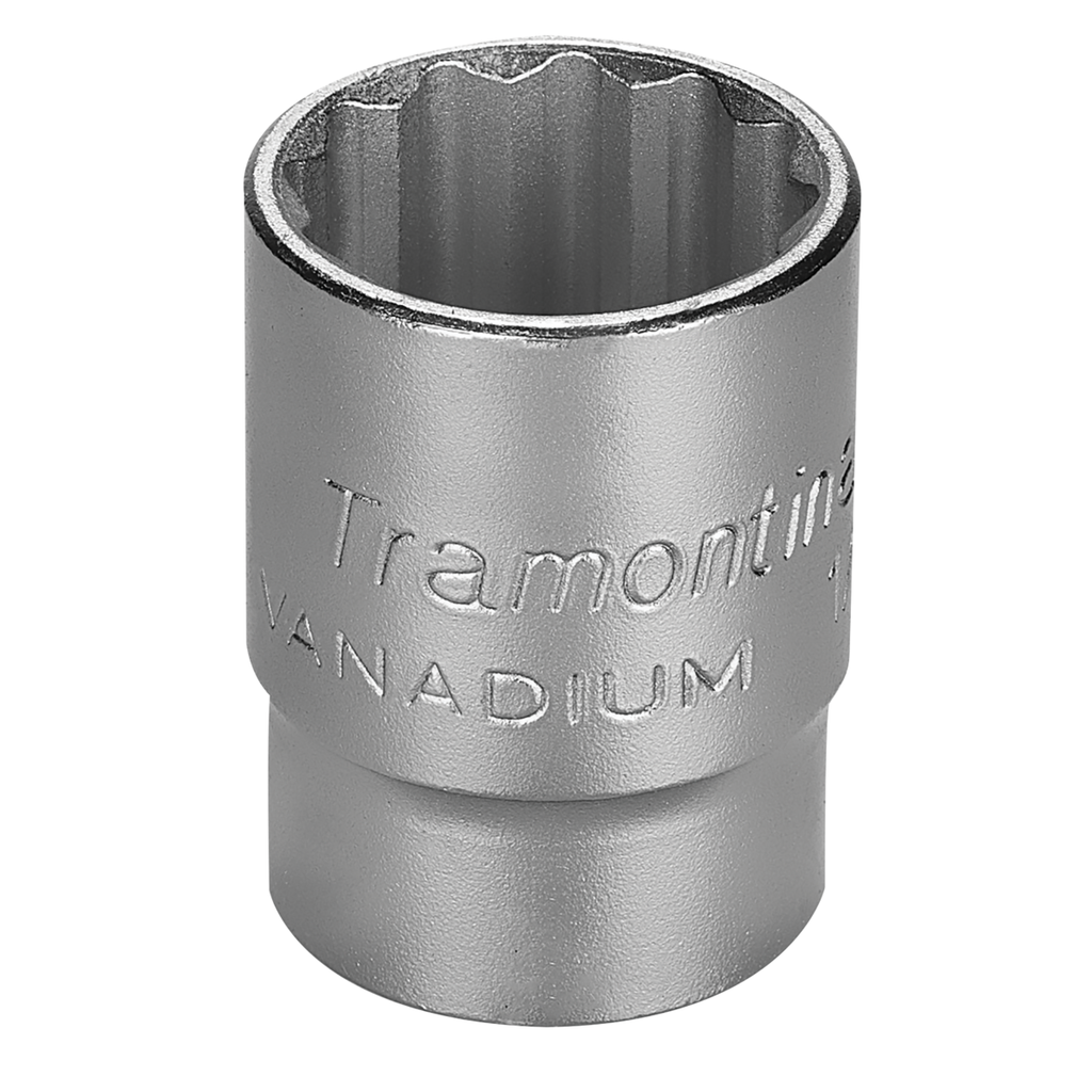 Tramontina PRO 3/4" Chrome Vanadium Steel 12 Point Socket - 1/2" Square Drive,44834008, TRAMONTINA