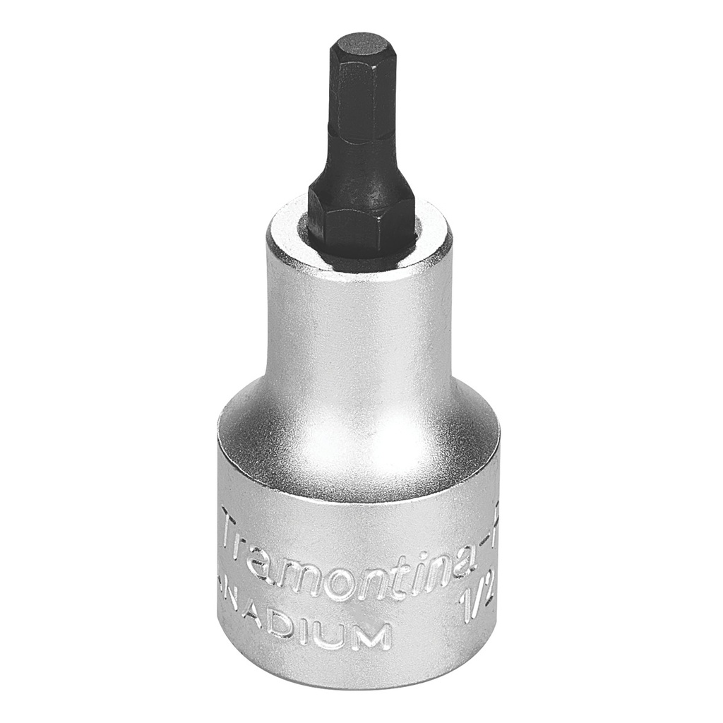 5 mm Hexagonal Tip Chrome Vanadium Steel Socket - 1/2" Square Drive,44845005, TRAMONTINA