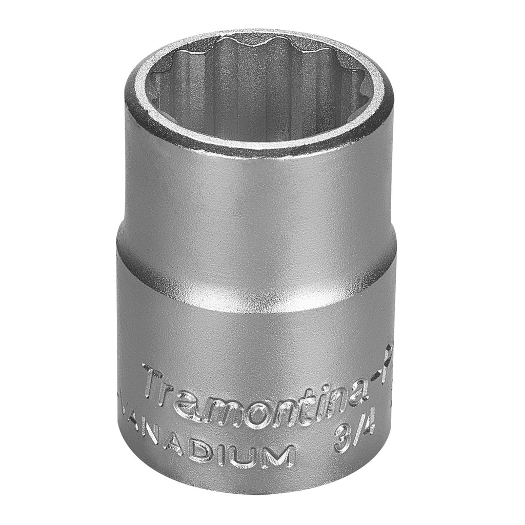 24 mm Chrome Vanadium Steel 12 Point Socket - 3/4" Square Drive,44853024, TRAMONTINA