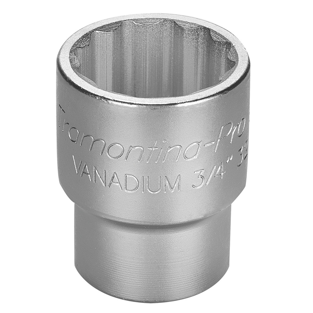 32 mm Chrome Vanadium Steel 12 Point Socket - 3/4" Square Drive,44853032, TRAMONTINA