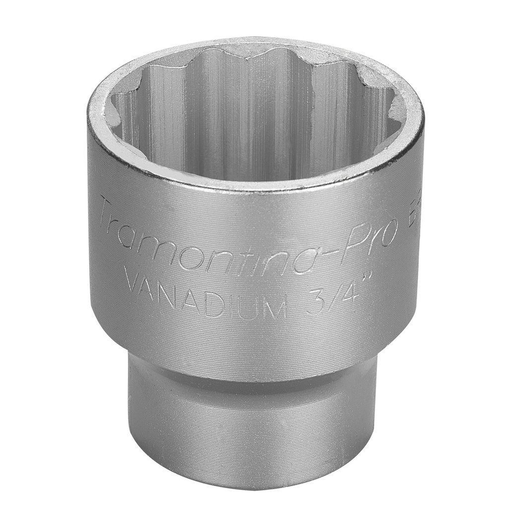 42 mm Chrome Vanadium Steel 12 Point Socket - 3/4" Square Drive,44853042, TRAMONTINA