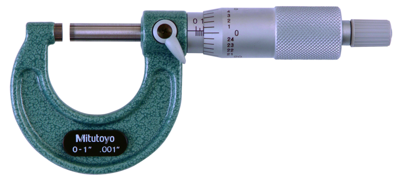 Outside Micrometer Economy Design 0-1" - 103-177 - MITUTOYO