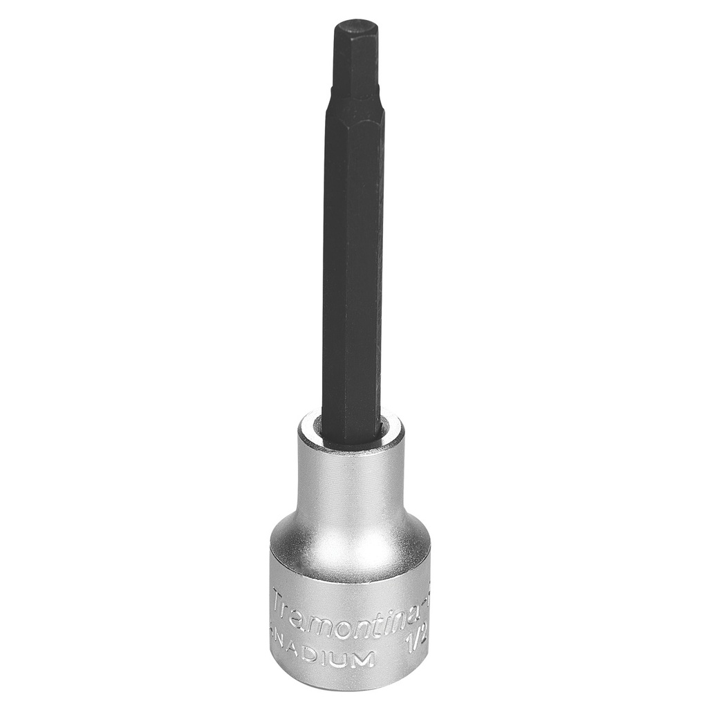 7/32" Hexagonal Tip Chrome Vanadium Steel Long Socket - 1/2" Square Drive,44862002, TRAMONTINA