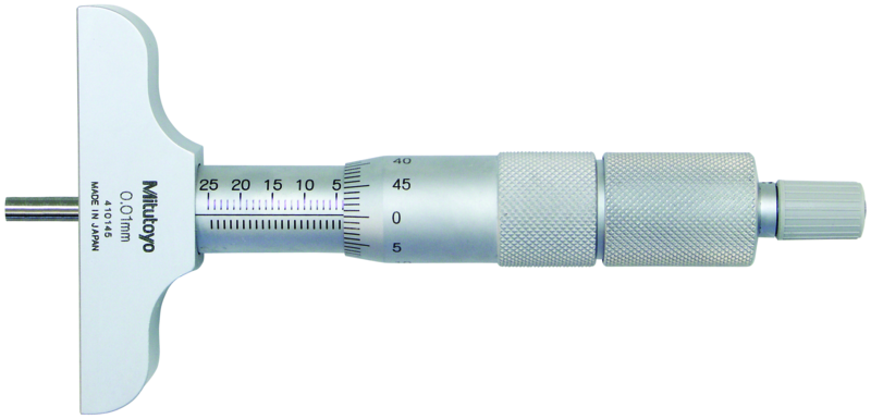 Depth Micrometer, Interchangeable Rods 0-150mm, 63mm Base - 129-112 - MITUTOYO