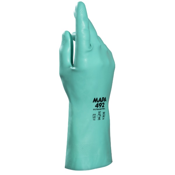 MAPA Ultranitril Gloves, Model 492, Green