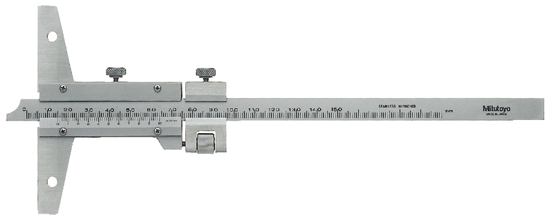 Vernier Depth Gauge 0-150mm, 0.02mm, Fine adjustment - 527-101 - MITUTOYO