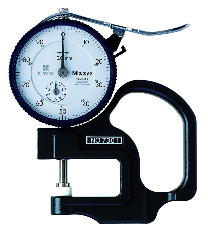 Dial Indicator Thickness Gauge 0-10mm, 0.01mm, Standard - 7301 - MITUTOYO