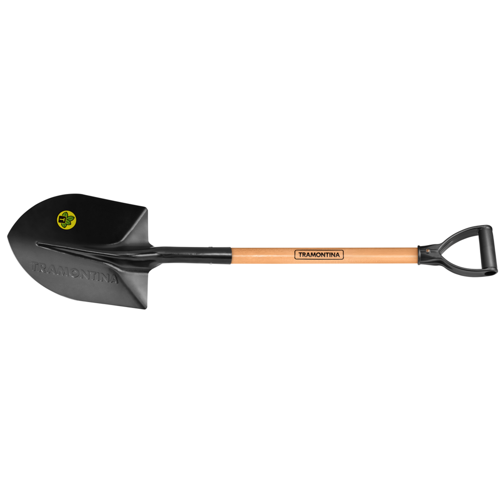 Shovel round mouth with 74cm handle, 77460324, TRAMONTINA