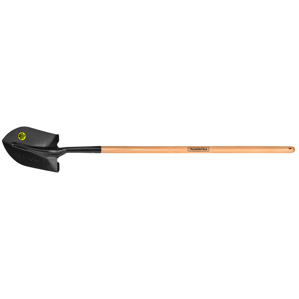 American round mouth shovel, with 120 cm wood handle,77470524, TRAMONTINA