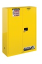 Justrite Sure-Grip® EX Flammable Safety Cabinet, 45 Gallon, 2 Self-Close Doors, Yellow