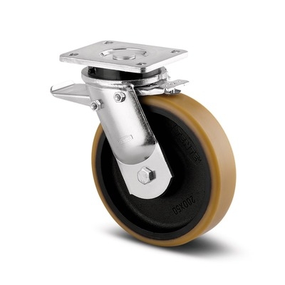 Swivel Castors with total lock 200 mm, Kappa, 9652FTP200P64, TENTE