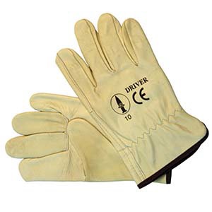 Full Grain Driver Yellow Gloves Size 10 - DRV_GLOV - JSP