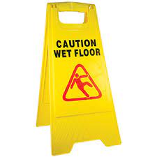 Caution Wet Floor Safety Sign - A-Frame - Yellow HBD110-500-200, JSP