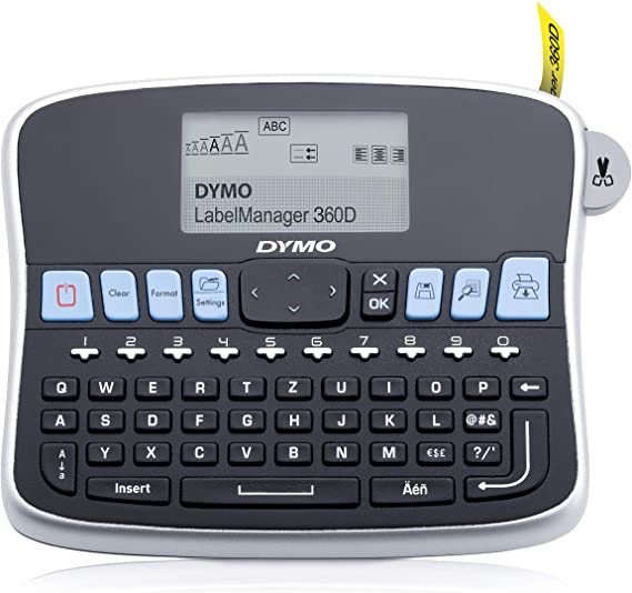 Dymo LabelManager 360D Handheld Label Printer With QWERTY Keyboard - upto 19mm - used with D1 Lables - S0879490 - DYMO