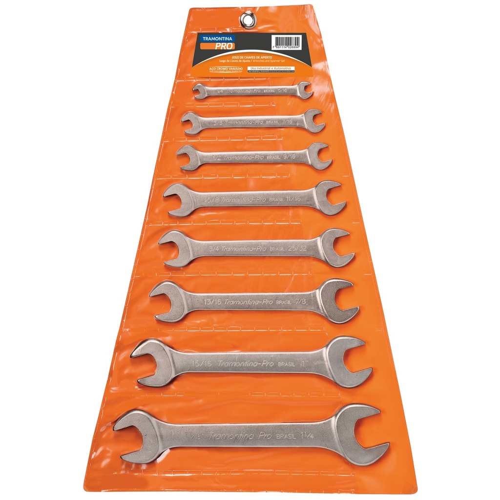 Tramontina PRO 8 Pieces Open End Wrench Set,44620208, TRAMONTINA