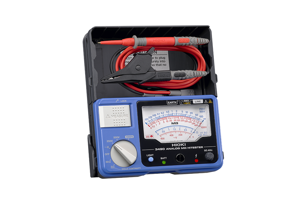 INSULATION TESTER ANALOG(3RANGE) - 250/500/1000V/100/4000MΩ - 3490 - HIOKI - JAPAN