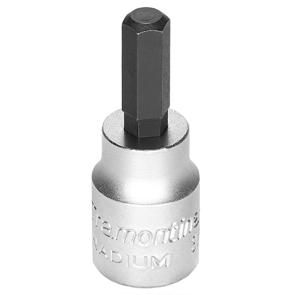3 mm Hexagonal Tip Chrome Vanadium Steel Socket - 3/8" Square Drive,44812003, TRAMONTINA