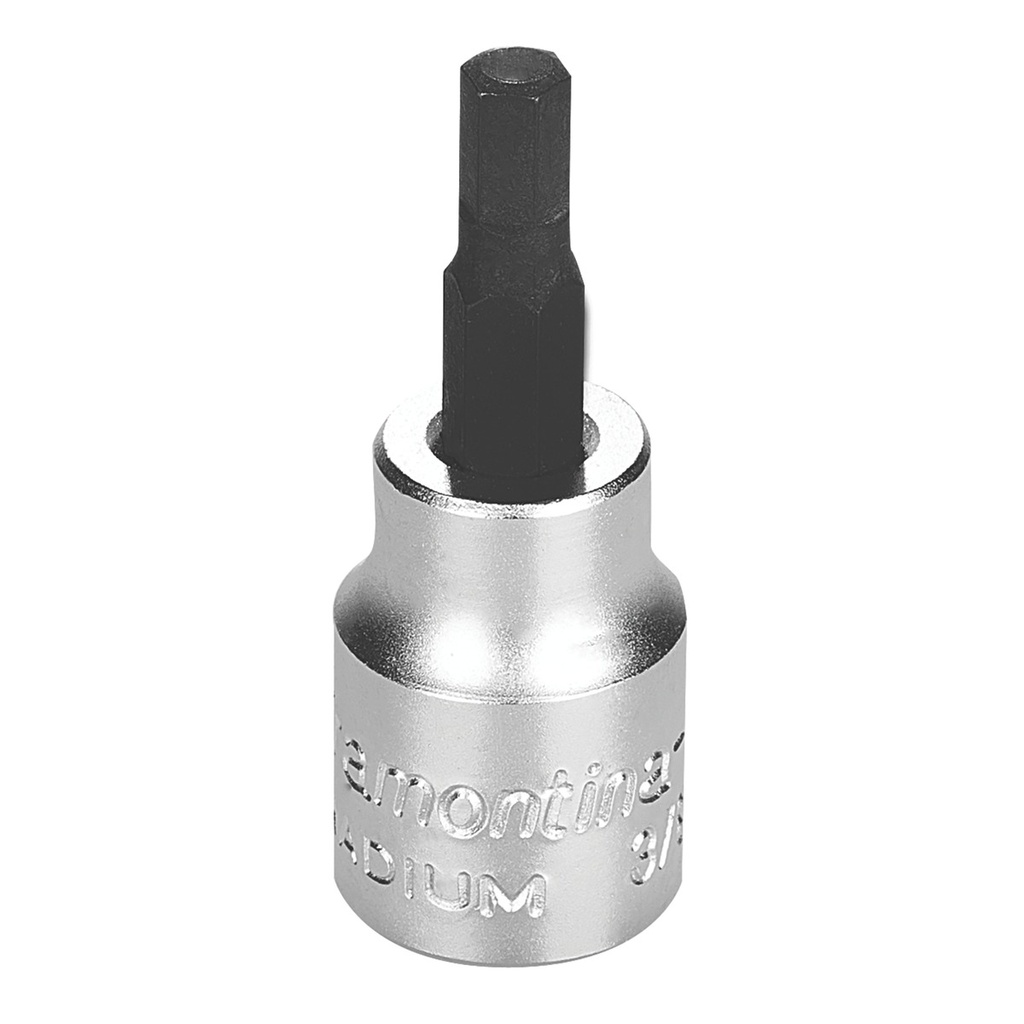 Tramontina PRO 5 mm Hexagonal Tip Chrome Vanadium Steel Socket - 3/8" Square Drive,44812005, TRAMONTINA