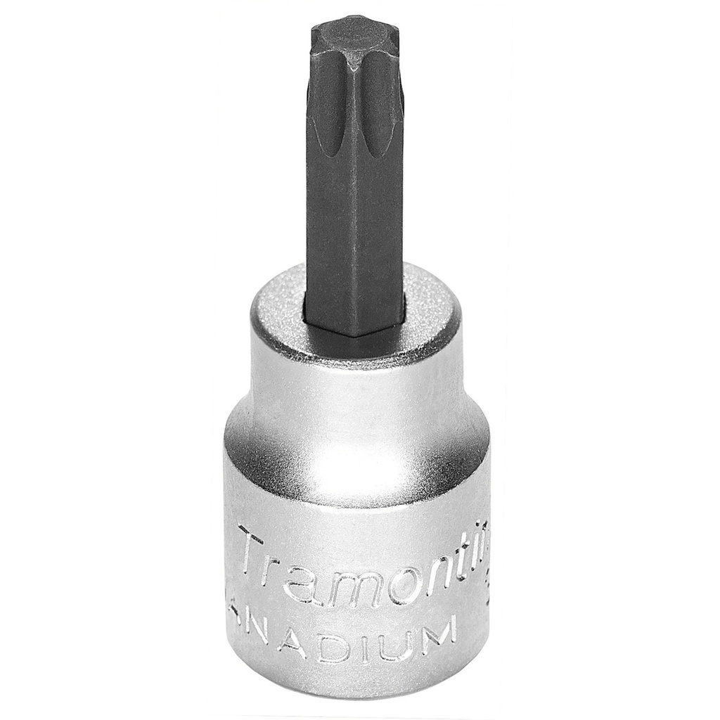 T15 Trafix Tip Chrome Vanadium Steel Socket - 3/8" Square Drive,44813015, TRAMONTINA