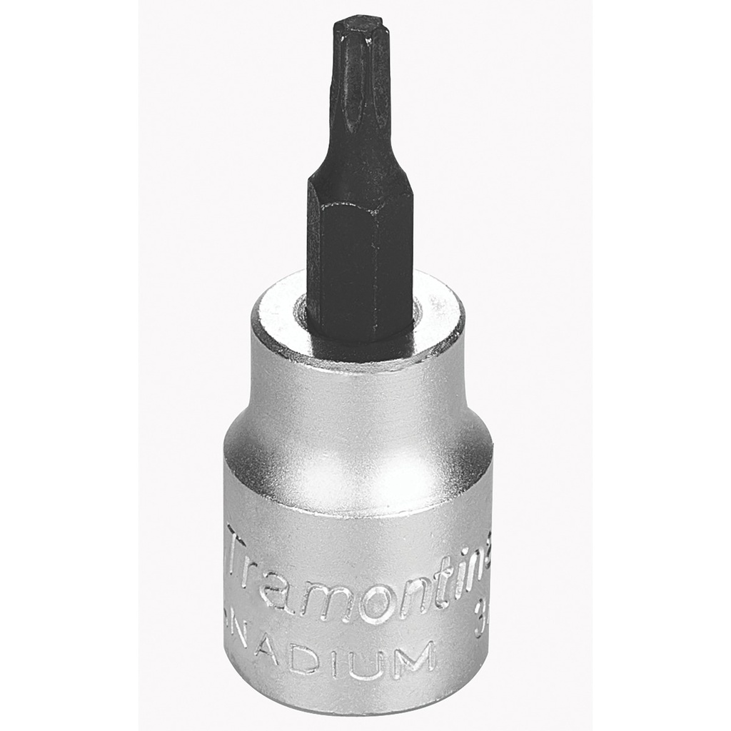 T20 Trafix Tip Chrome Vanadium Steel Socket - 3/8" Square Drive,44813020, TRAMONTINA