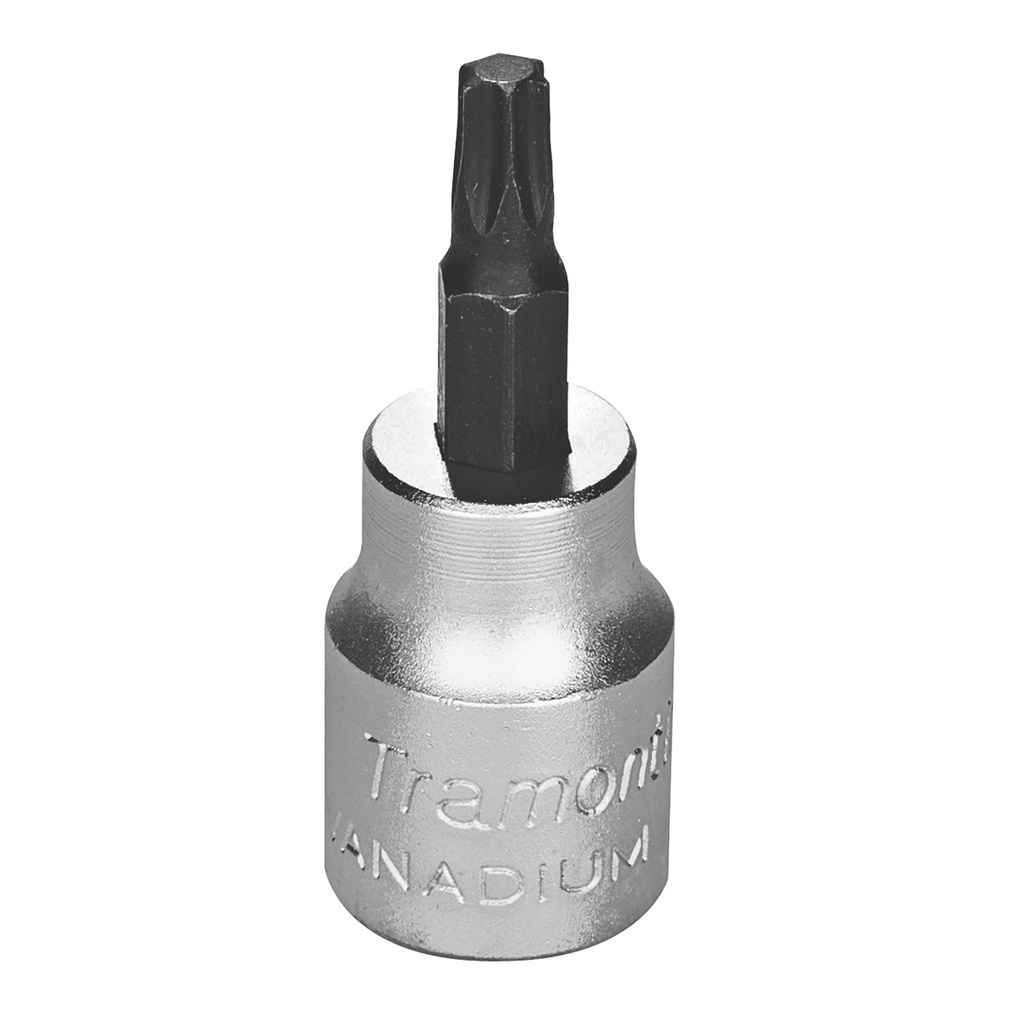 T27 Trafix Tip Chrome Vanadium Steel Socket - 3/8" Square Drive,44813027, TRAMONTINA