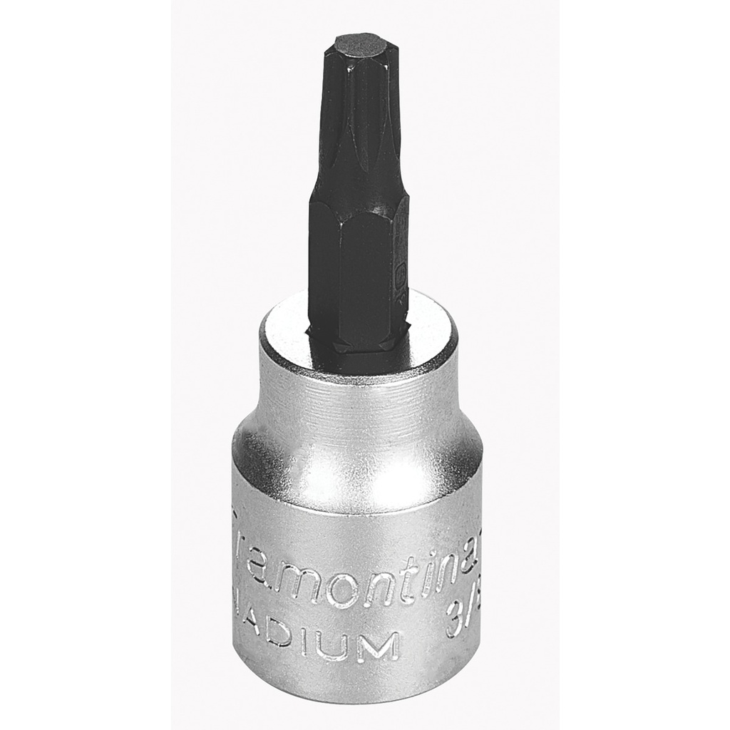 T30 Trafix Tip Chrome Vanadium Steel Socket - 3/8" Square Drive,44813030, TRAMONTINA