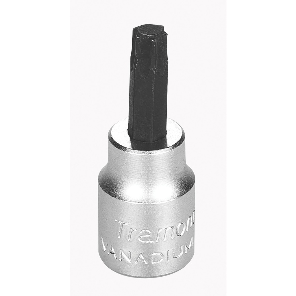 T40 Trafix Tip Chrome Vanadium Steel Socket - 3/8" Square Drive,44813040, TRAMONTINA