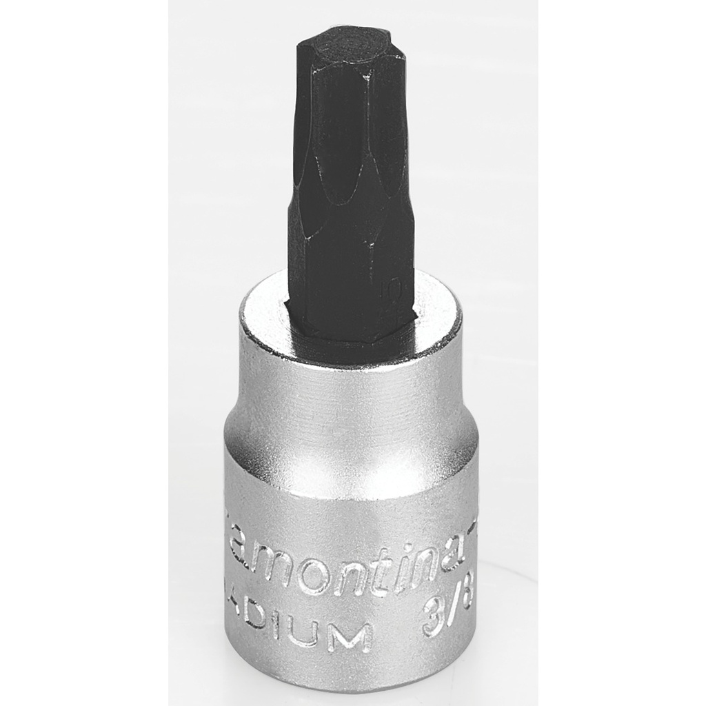 T45 Trafix Tip Chrome Vanadium Steel Socket - 3/8" Square Drive,44813045, TRAMONTINA