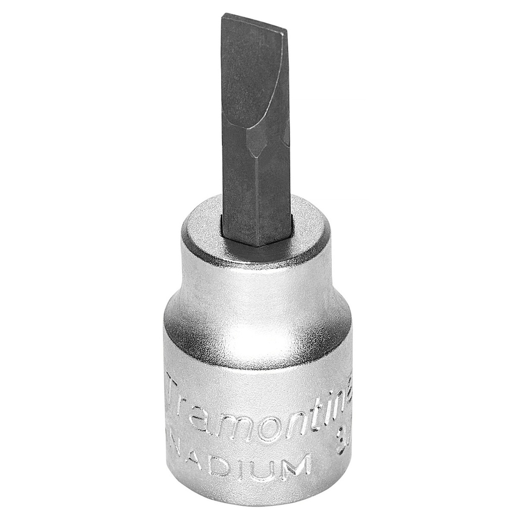 Size 4 Slotted Tip Chrome Vanadium Steel Socket - 3/8" Square Drive,44815004, TRAMONTINA