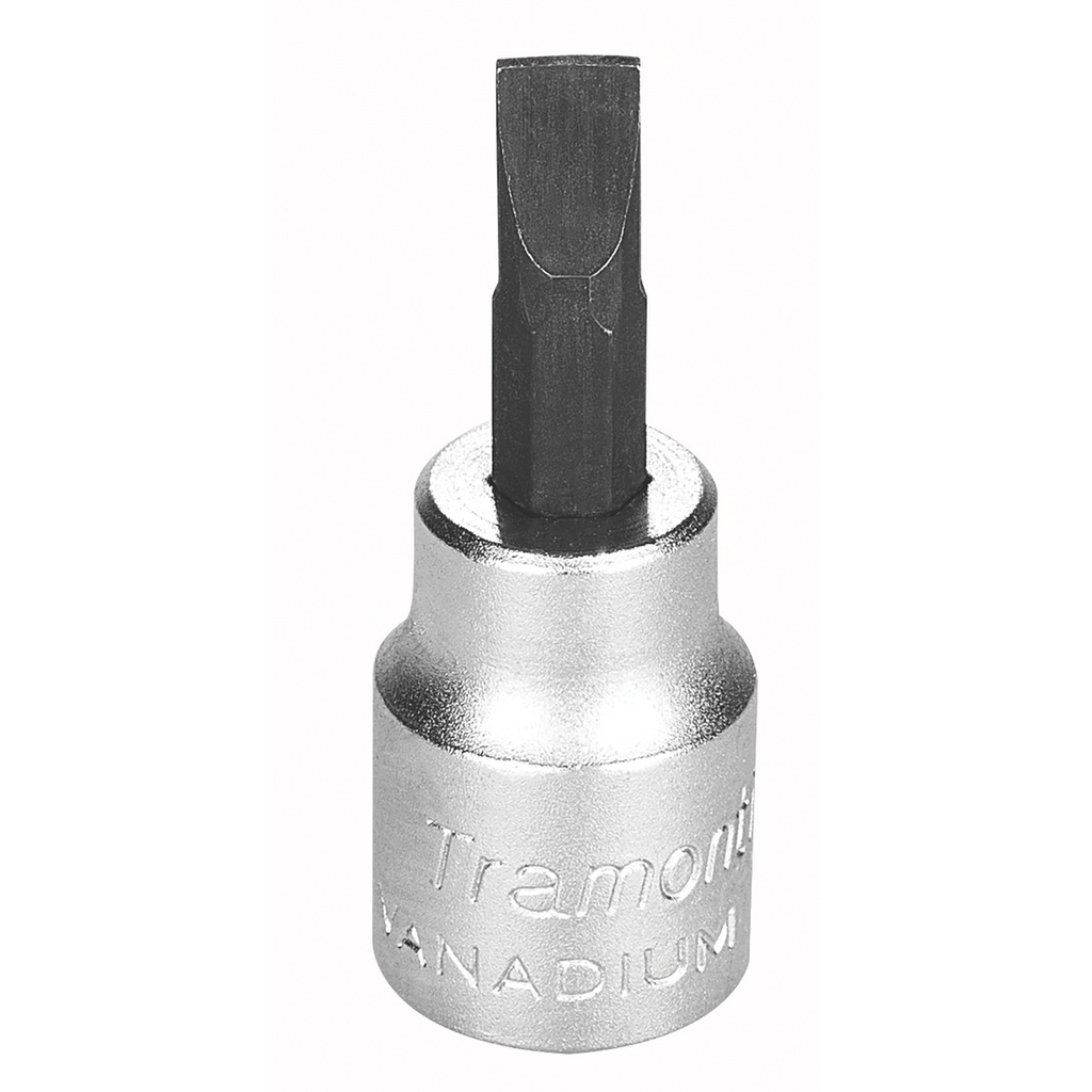 Size 6.5 Slotted Tip Chrome Vanadium Steel Socket - 3/8" Square Drive,44815065, TRAMONTINA