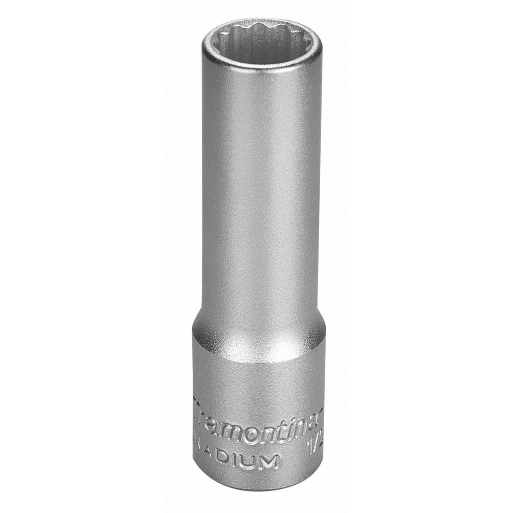 13 mm Chrome Vanadium Steel 12 Point Long Socket - 1/2" Square Drive,44829013, TRAMONTINA