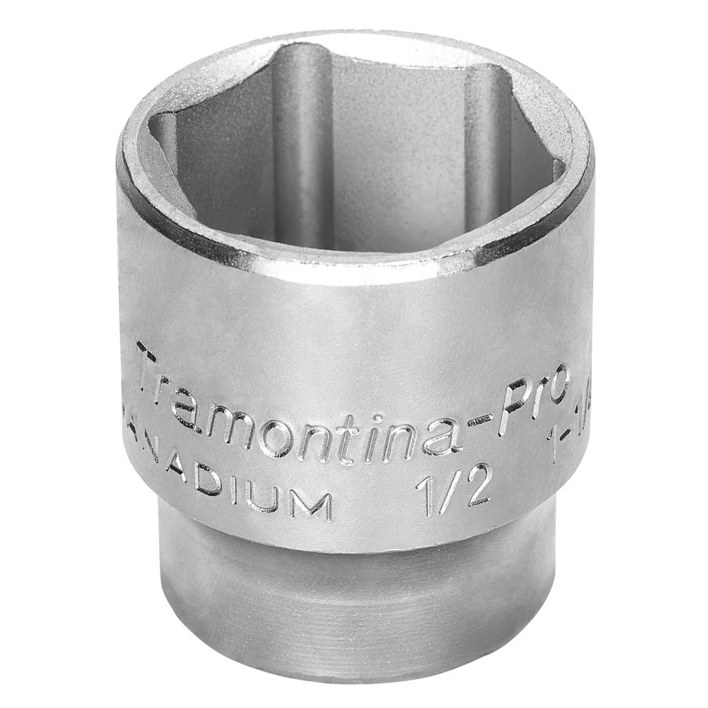 1.1/16" Chrome Vanadium Steel 6 Point Socket - 1/2" Square Drive,44832013, TRAMONTINA