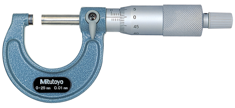 Outside Micrometer Economy Design 0-25mm, 0.01mm -  103-137 - MITUTOYO