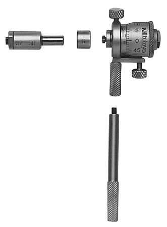 Inside Micrometer, Interchangeable Rods 25-50mm, with 2 Rods, Hardened Face - 141-101  - MITUTOYO