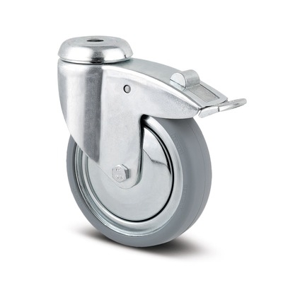 Swivel Castors with total lock 100 mm, Agila, 2477DIK100P30-11, TENTE