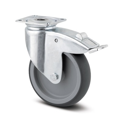 Swivel Castors with total lock 75 mm, Agila, 2477PJO075P40, TENTE