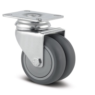 Swivel Castors 75 mm, Agila twin, 2970PJP075P50, TENTE