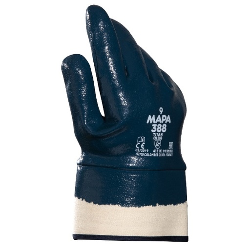 [388/10] MAPA Titan Heavy Duty Gloves, Model 388, Blue