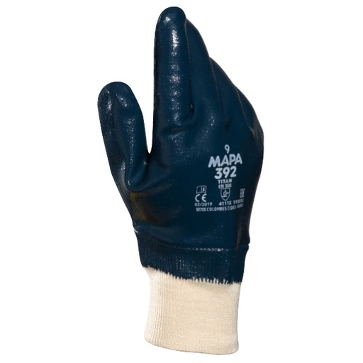 [392/10] MAPA Titan Heavy Duty Gloves, Model 392, Blue