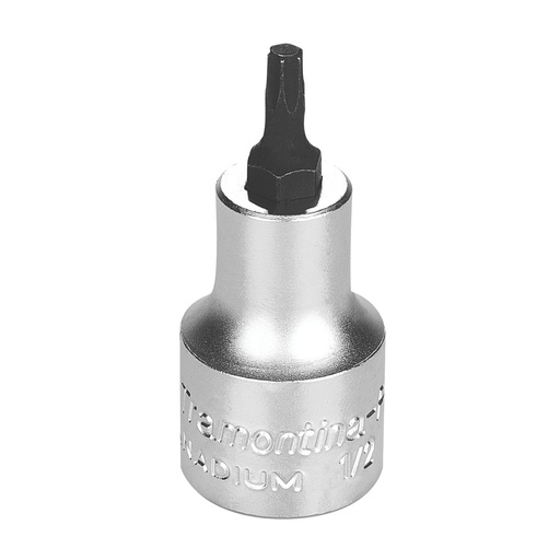 [44844025] T25 Trafix Tip Chrome Vanadium Steel Socket - 1/2" Square Drive,44844025, TRAMONTINA