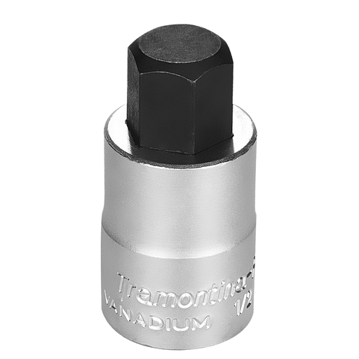 [44845017] Tramontina PRO 17 mm Hexagonal Tip Chrome Vanadium Steel Socket - 1/2" Square Drive,44845017, TRAMONTINA