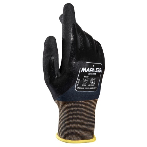 [525/10] MAPA Ultrane Gloves, Model 525, Blue/Black